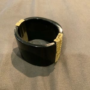 Funky cool black n gold thick bracelet